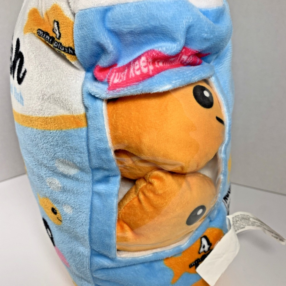 Go Fish 14" Fleece Plush Goldfish Snack Crackers Pillow w/ 4 Mini Removable Fish - Picture 12 of 15